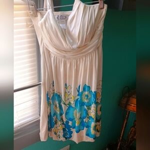 White and Floral Summer Dress